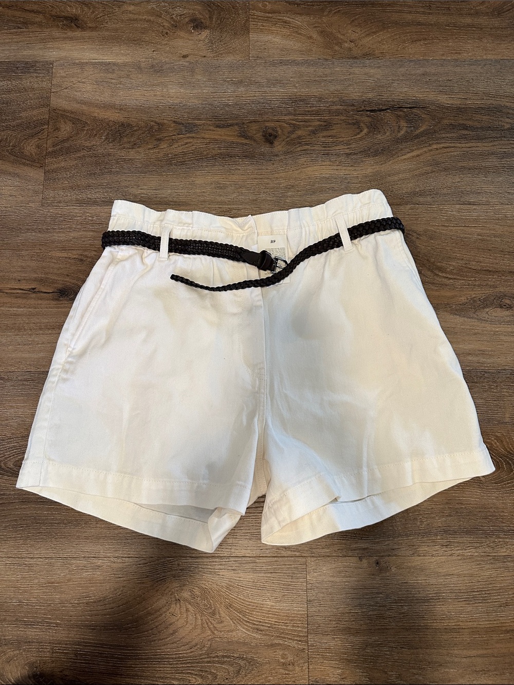 H&M Paper Bag Waist Shorts w/ braided belt